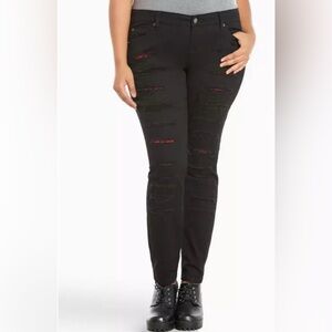 Torrid Black Distressed Women Jeans